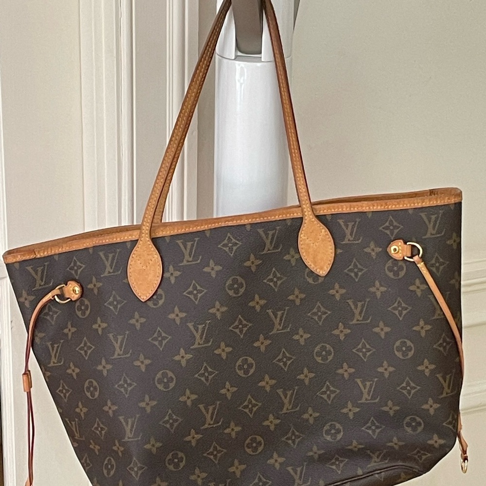 Louis Vuitton Monogram Canvas Tote with Vachetta Trim - Brown